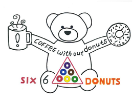 SIX DONUTS COFFEE WITHOUT DONUTS 6 trademark