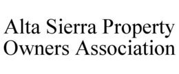 ALTA SIERRA PROPERTY OWNERS ASSOCIATION trademark
