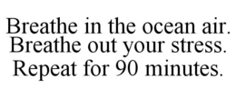 BREATHE IN THE OCEAN AIR. BREATHE OUT YOUR STRESS. REPEAT FOR 90 MINUTES. trademark