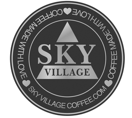 SKY VILLAGE SKY VILLAGE COFFEE.COM COFFE MADE WITH LOVE COFFEE MADE WITH LOVE trademark