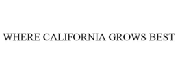 WHERE CALIFORNIA GROWS BEST trademark