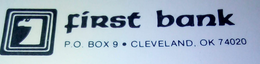 FIRST BANK trademark