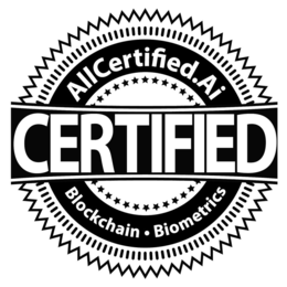 ALLCERTIFIED.AI CERTIFIED BLOCKCHAIN · BIOMETRICS trademark
