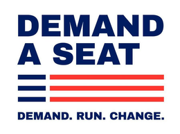 DEMAND A SEAT DEMAND. RUN. CHANGE. trademark