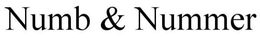 NUMB & NUMMER trademark