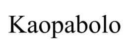 KAOPABOLO trademark