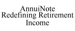 ANNUINOTE REDEFINING RETIREMENT INCOME trademark