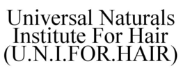 UNIVERSAL NATURALS INSTITUTE FOR HAIR (U.N.I.FOR.HAIR) trademark