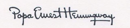PAPA ERNEST HEMINGWAY trademark