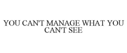 YOU CAN'T MANAGE WHAT YOU CAN'T SEE trademark