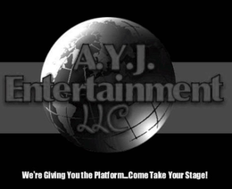 A.Y.J. ENTERTAINMENT LLC WE'RE GIVING YOU THE PLATFORM_COME TAKE YOUR STAGE! trademark