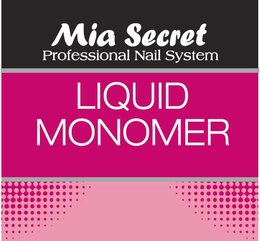 MIA SECRET PROFESSIONAL NAIL SYSTEM LIQUID MONOMER trademark