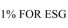 1% FOR ESG trademark