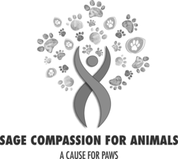 SAGE COMPASSION FOR ANIMALS A CAUSE FOR PAWS trademark
