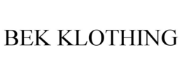 BEK KLOTHING trademark