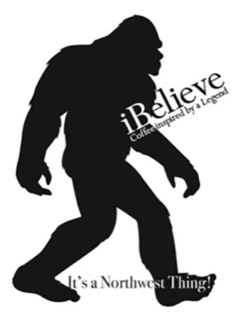IBELIEVE COFFEE INSPIRED BY A LEGEND IT'S A NORTHWEST THING! trademark