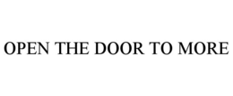 OPEN THE DOOR TO MORE trademark