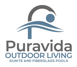 P PURAVIDA OUTDOOR LIVING GUNITE AND FIBERGLASS POOLS trademark