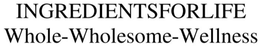 INGREDIENTS4LIFE WHOLE-WHOLESOME-WELLNESS trademark