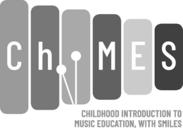 CHIMES CHILDHOOD INTRODUCTION TO MUSIC EDUCATION, WITH SMILES trademark