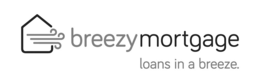 BREEZY MORTGAGE LOANS IN A BREEZE. trademark