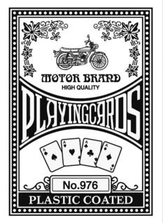 MOTOR BRAND HIGH QUALITY PLAYING CARDS NO. 976 PLASTIC COATED trademark