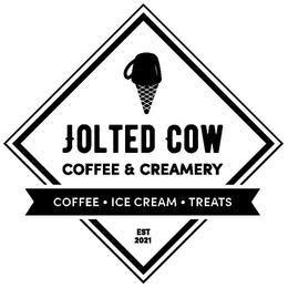 JOLTED COW COFFEE & CREAMERY COFFEE · ICE CREAM · TREATS EST 2021 trademark
