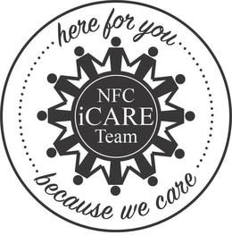 NFC ICARE TEAM HERE FOR YOU BECAUSE WE CARE trademark