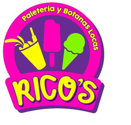 RICO'S PALETERIA Y BOTANAS LOCAS trademark