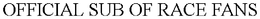 OFFICIAL SUB OF RACE FANS trademark