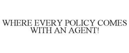 WHERE EVERY POLICY COMES WITH AN AGENT! trademark