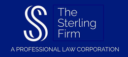 THE STERLING FIRM A PROFESSIONAL LAW CORPORATION trademark