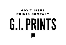 GOV'T ISSUE PRINTS COMPANY G.I. PRINTS trademark