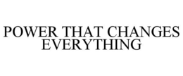 POWER THAT CHANGES EVERYTHING trademark