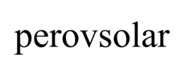 PEROVSOLAR trademark