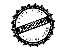 I LIVE HERE ALOCOHOLIC I DRINK HERE trademark