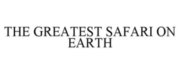 THE GREATEST SAFARI ON EARTH trademark