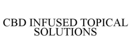 CBD INFUSED TOPICAL SOLUTIONS trademark