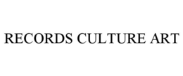 RECORDS CULTURE ART trademark