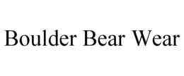 BOULDER BEAR WEAR trademark