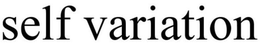 SELF VARIATION trademark
