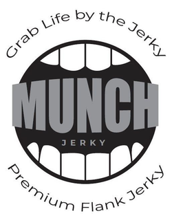 MUNCH JERKY GRAB LIFE BY THE JERKY PREMIUM FLANK JERKY trademark