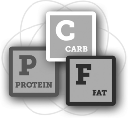 P PROTEIN C CARB F FAT trademark