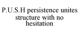 P.U.S.H PERSISTENCE UNITES STRUCTURE WITH NO HESITATION trademark