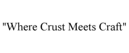 "WHERE CRUST MEETS CRAFT" trademark