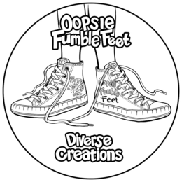OOPSIE FUMBLE FEET OFF OPSIE OFF FUMBLE FEET OFF OOPSIE FUMBLE FEET DIVERSE CREATIONS trademark