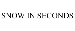 SNOW IN SECONDS trademark
