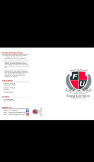 THE LETTER F, THE LETTER U, EST. 2017, FADED UNIVERSITY, BARBER COLLEGE trademark
