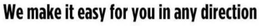 WE MAKE IT EASY FOR YOU IN ANY DIRECTION trademark