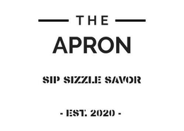 THE APRON SIP SIZZLE SAVOR EST. 2020 trademark